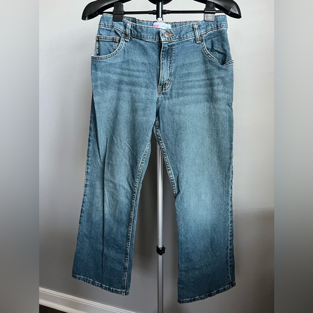 Boy’s Wrangler Classic Boot Cut Denim Blue Jeans Size 16 Husky